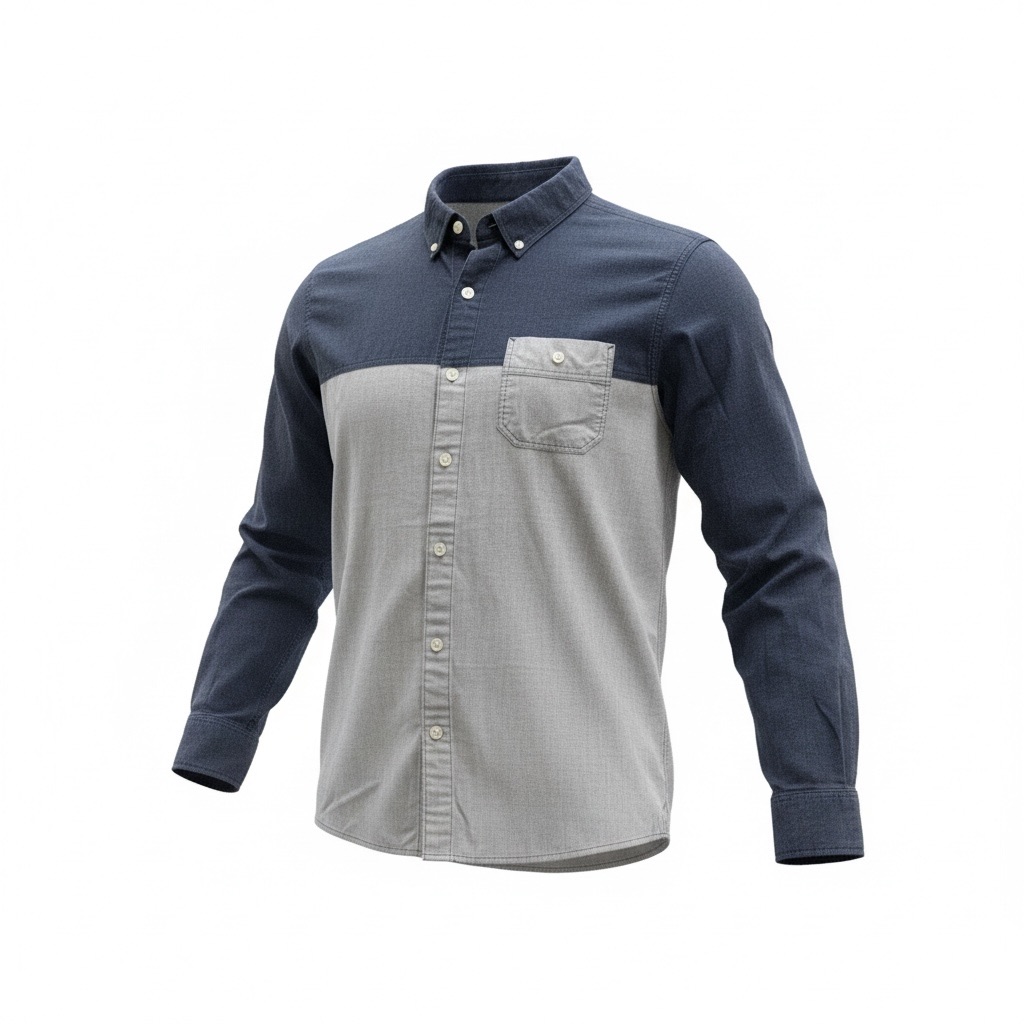 Jack Wills Navy And Light Gray Casual Shirt